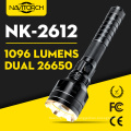 Linterna de LED de aluminio recargable brillante CREE-U2 LED 1096 lúmenes (NK-2612)